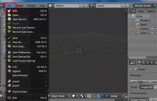 在blender中实行导入模型的详细操作步骤