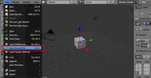 在blender中进行设置恢复初始的具体操作方法