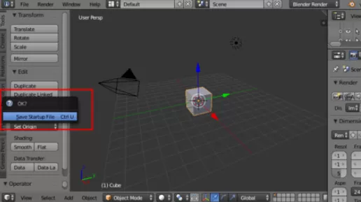 在blender中进行设置恢复初始的具体操作方法