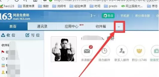 在163邮箱中实行管理默认标签的详细操作步骤