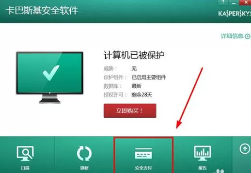 在卡巴斯基中进行设置信任支付的具体步骤