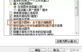 在win7系统中设置图标不显示缩略图的方法
