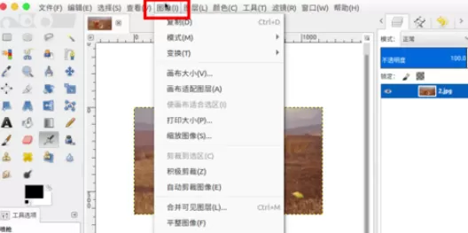 使用GIMP进行更改画布大小的详细操作步骤