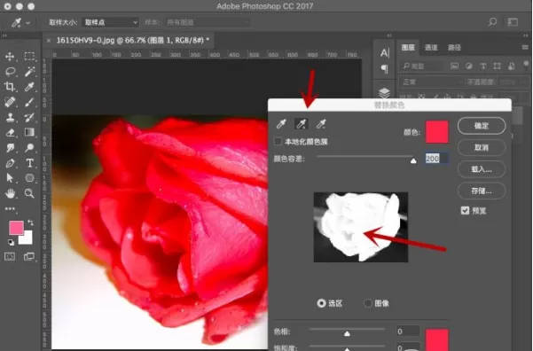 使用Photoshop软件更换图片区域颜色的具体操作