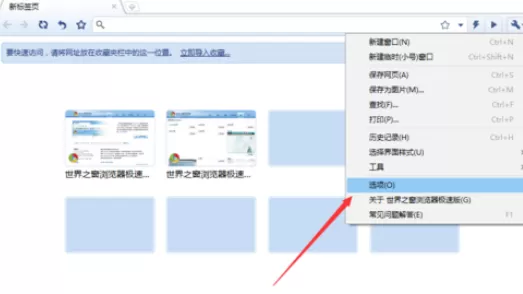 在世界之窗浏览器极速版中将老板键打开的详细方法