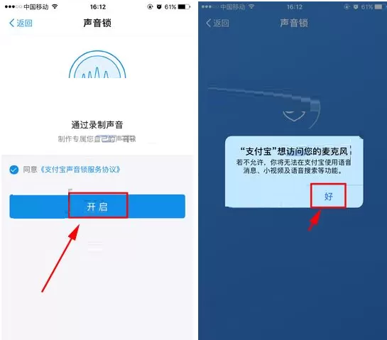 在手机支付宝中设置声音锁的具体操作