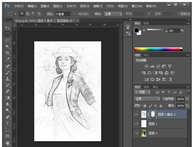 使用Photoshop软件如何制作铅笔画?