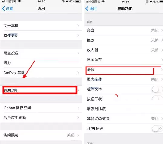 苹果iPhone8手机中怎样打开朗读功能?