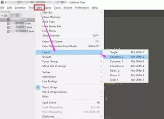 在sublime text3中进行分屏的图文教程