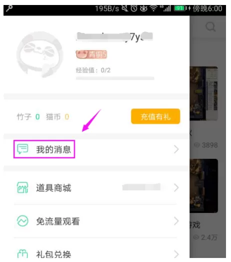 在熊猫直播中将接收私信功能关闭的具体方法