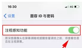 在iPhone X中关闭注视感知功能的具体操作
