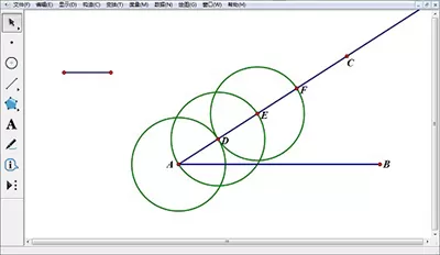 在几何画板中绘制三等分线段的具体操作
