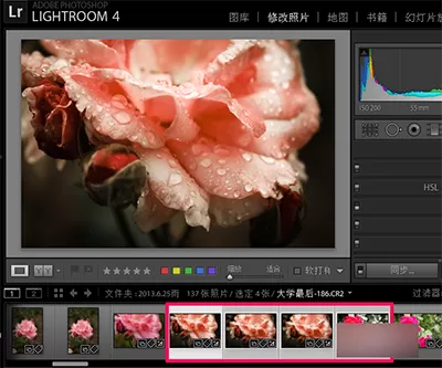 在Lightroom中进行批量处理的具体操作
