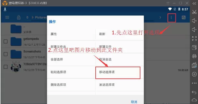 在雷电模拟器中导出图片到电脑的具体步骤
