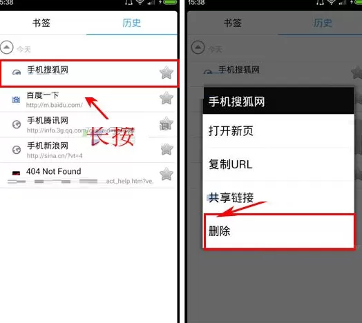 在火速浏览器中把历史记录删掉的详细步骤