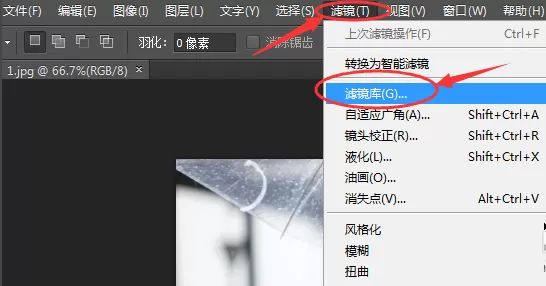 在Photoshop中使用滤镜库的详文介绍