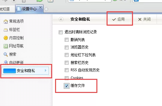 在佐罗浏览器中清理缓存的具体操作