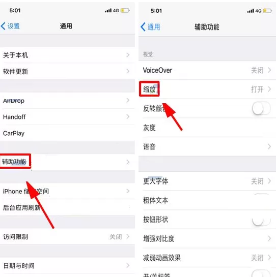 iPhone X手机如何关闭屏幕缩放功能？