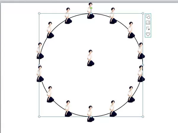 使用PPT制作一个环形相册的具体操作