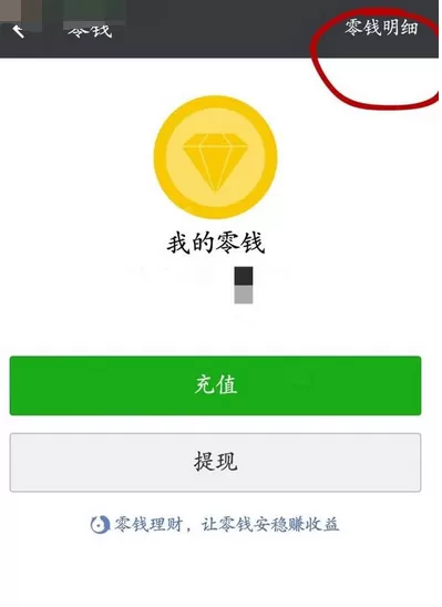 在微信app中查看零钱明细的具体方法