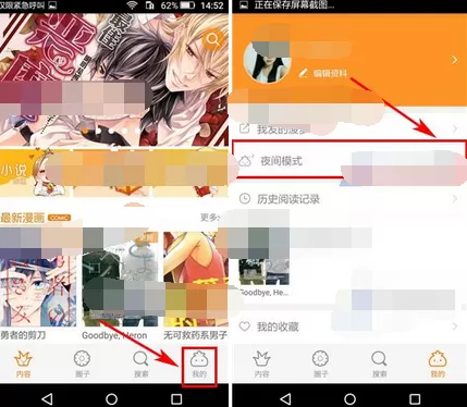 在菠萝饭中开启夜间模式的具体方法介绍