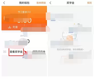 在叫师中查看奖学金的具体步骤