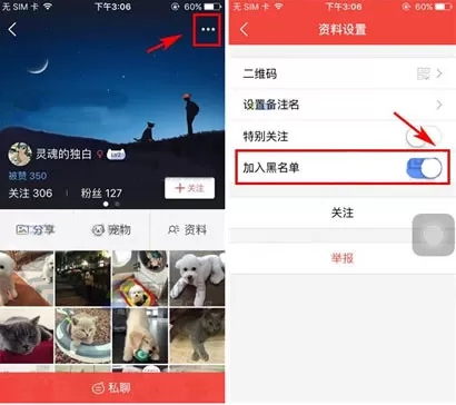 在有宠app中将黑名单移除的具体操作