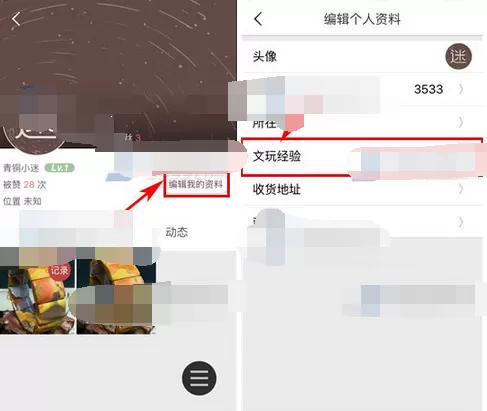 在文玩迷app中添加文玩经验的图文教程