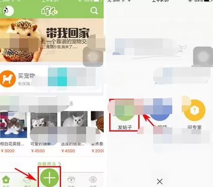在握爪宠物app中发布帖子的图文教程