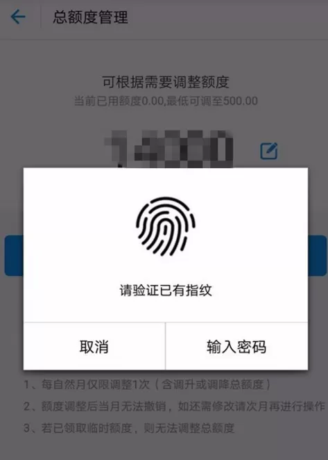 设置支付宝花呗额度的图文教程