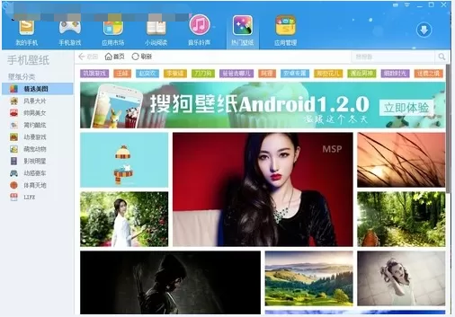 搜狗手机助手的壁纸频道有哪些壁纸?