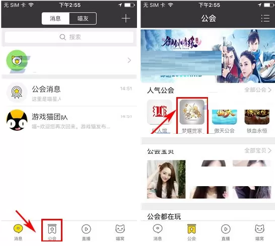 在游戏猫中如何加入公会?在游戏猫中加入公会的具体操作