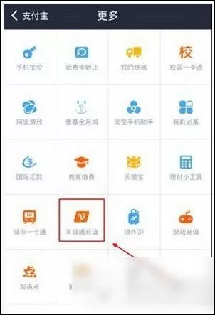 如何在支付宝中充值羊城通?在支付宝中充值羊城通的教程