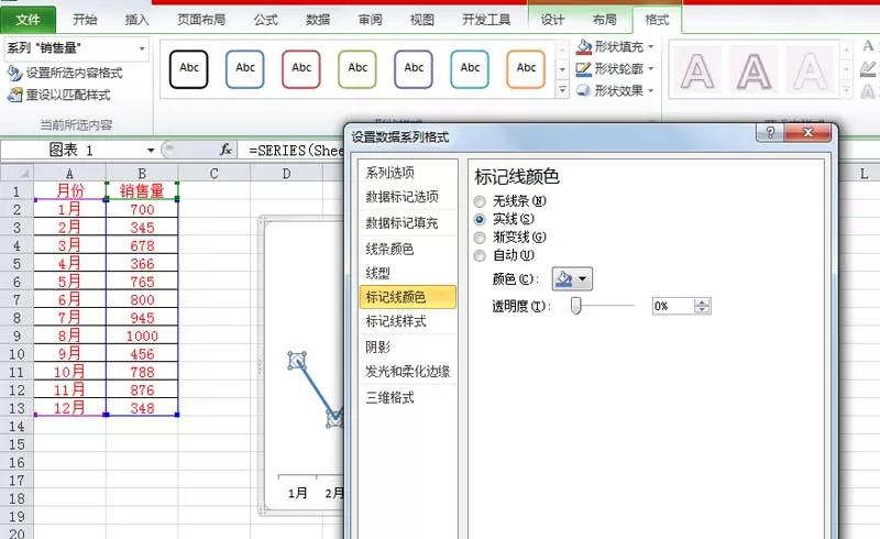 excel表格中绘制炫酷折线图的具体操作