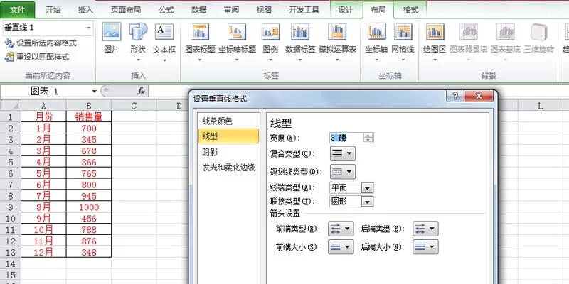 excel表格中绘制炫酷折线图的具体操作