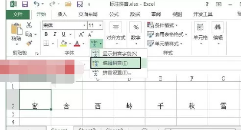 怎么在Excel中给汉字添加拼音?在Excel中给汉字添加拼音的教程