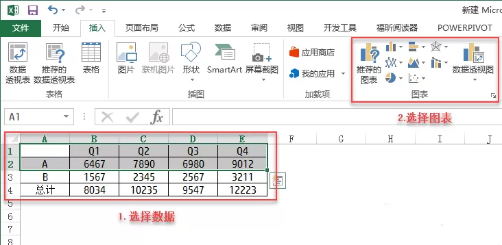 excel制作图表并添加图表元素的具体操作