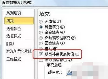 在excel中设置指定颜色的图标表示负值的具体步骤