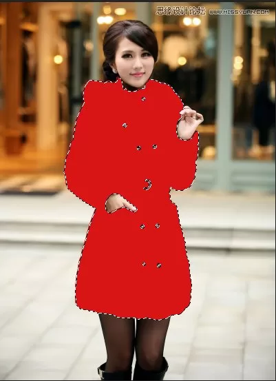如何使用Ps将蓝色衣服变成紫红色?