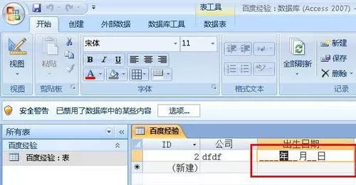 access单元格如何设置输入掩码格式?