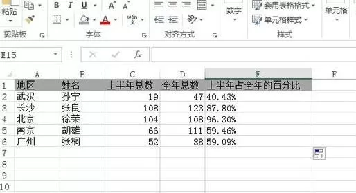 将excel2013的内容转换成百分比的具体操作