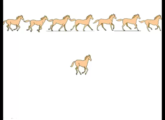 ppt如何制作一段马儿奔跑的动画？