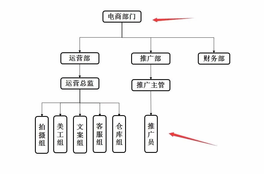 ppt如何画电商部门结构图?ppt画电商部门结构图教程