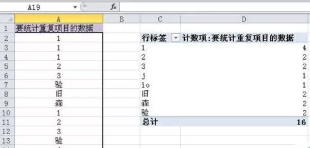 excel数据透视表统计重复次数的图文教程