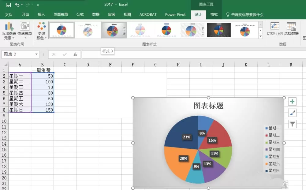 Excel如何制作突出数据的扇形饼状图表?