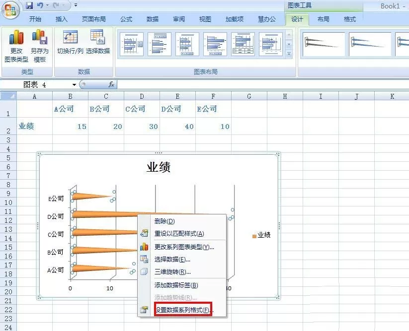 Excel表格中如何制作圆锥图表?制作圆锥图表的方法