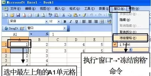如何在excel2007中锁定第一行不动?在excel2007中锁定第一行不动的教程