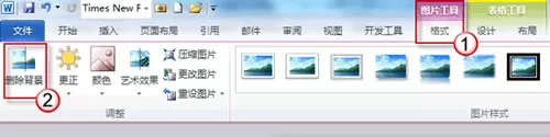 在Word 2010去除图片背景的具体操作