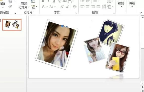 在ppt2013中对比两张图大小的具体操作