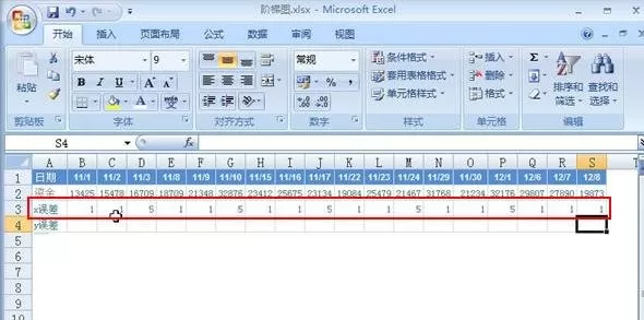 Excel2007中如何根据现有表格数据来制作阶梯图?